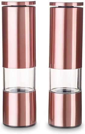 Набір з 2 мельниць для спецій Echtwerk: сіль та перець з нержавіючої сталі, ручний млин, керамічний механізм, мідна серія