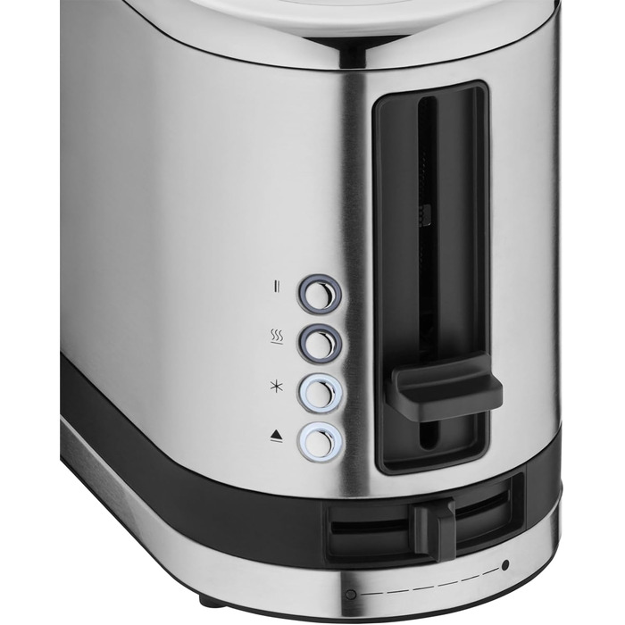 WMF Kitchenminis Long Slot Toaster with Roll Attachment, 2 Slices, XXL, Bagel Function, 7 Browning Levels, 900W, Toaster Stainless Steel Matte