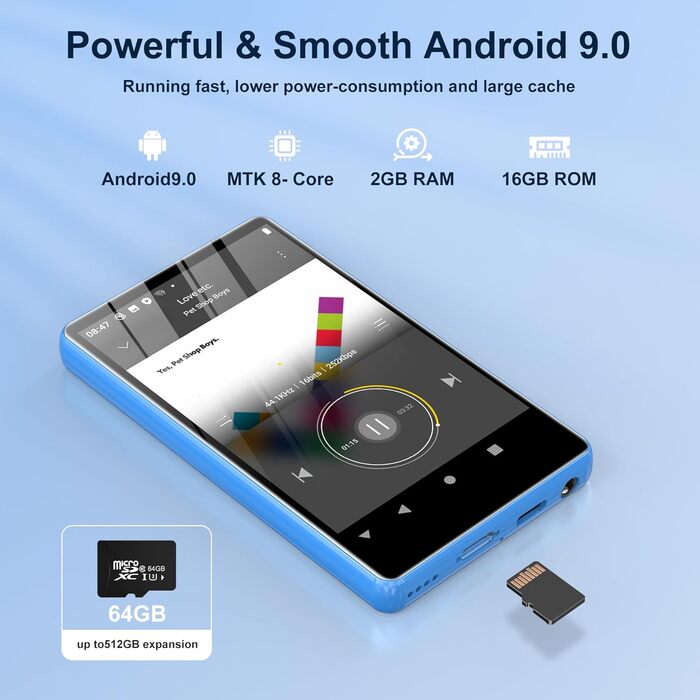 MP3 плеєр SWOFY 80GB з Bluetooth, WiFi, сенсорним екраном 4.0