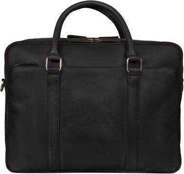 Сумка для ноутбука Leabags Leder Aktentasche чоловіча шкіряна до 16 дюймів, коричнева (M) - ділова сумка, месенджер, портфель