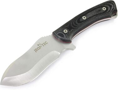 Ніж JEO-TEC №35 для кемпінгу та виживання, MOVA сталь, шкіряний чохол, кресало, точилка
