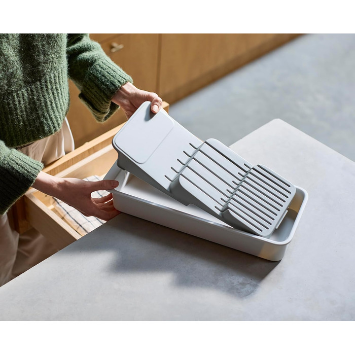 Органайзер для столових приборів Joseph Joseph DrawerStore з блоком для ножів, розширюваний, з переробленого пластику, компактний