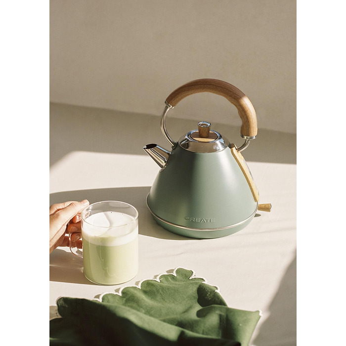 Retro Electric Kettle - Cream White - 1L Capacity, Fast Boil, Auto Shutoff, Anti-Scale Filter, Water Level Indicator