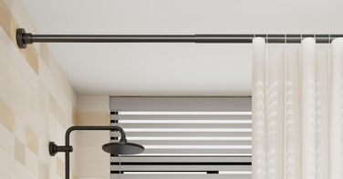 Штанга для душу без свердління, нержавіюча сталь, регульована, 85-160 см, діаметр 25 мм, срібляста