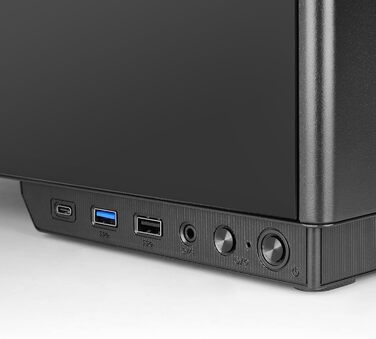 Корпус ПК Tacens SAGITTA20 з LED-дисплеєм, 3 вентилятори 120мм, скло, сітка, USB-C, чорний