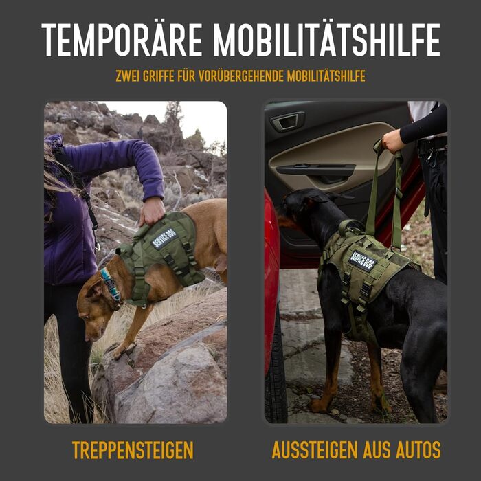 Тактичне обіднє повід для собак, навантажувальне обіднє повід для середніх та великих собак, дихаюча сітка, регульоване обіднє повід для службових собак з металевою застібкою 39г для тренувань, прогулянок (Зелений, L(Окружність шиї: 46-63см, Окружність гр