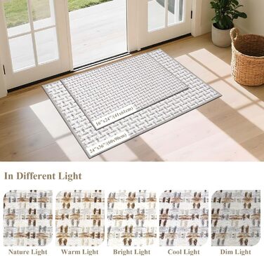 Килимок для дому, антиковзаюча підлога, килимок для вхідних дверей, 41x61 см, сірий