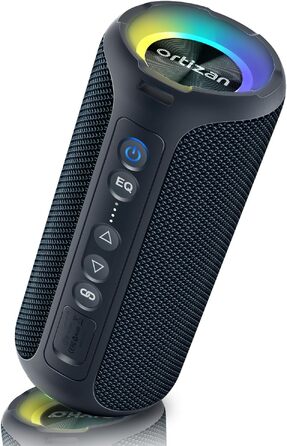 Ortizan X8Pro 40W Bluetooth колонка з мікрофоном, RGB підсвічуванням, водонепроникна IPX7, 30 годин програвання - Navy