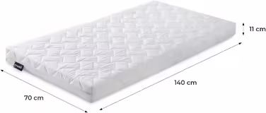 Дитячий ортопедичний матрац Gowoll Wave Baby 70x160 см з холодної піни, з антизадушливим каналом, висота 6 см, для ліжечка, дитячого ліжка, будиночка та дорожнього ліжка
