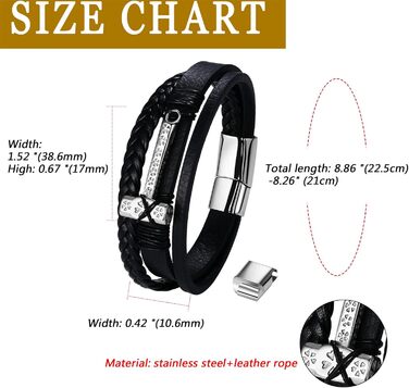 Чоловічий браслет Flongo з плетеного шкіряного шнура, стилі вікінгів, з амулетом Тора (молот), регульований, з застібкою, подарунок для чоловіків