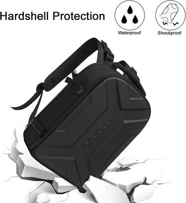 MOSISO Рюкзак для фотокамери, водонепроникний, з кріпленням для штатива, для Canon/Nikon/Sony, 15-16 дюймів, Чорний