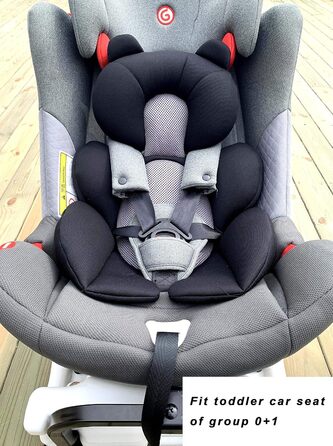 Storchenbeck Baby Car Seat Cushion Car Seat Insert Seat Pad Universal for Strollers Car Seat High Chair (Black)