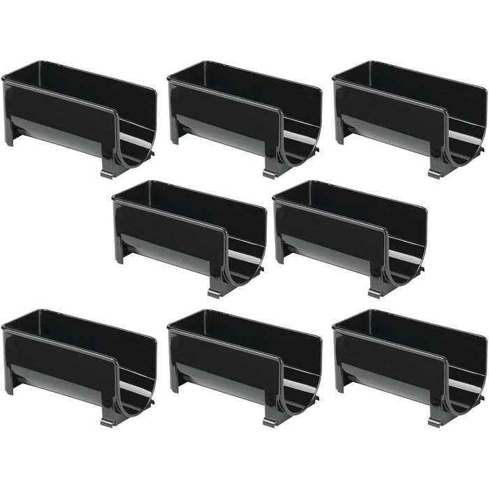 mDesign Modern Bottle Holder (8 Pack) – Stackable Bottle Rack for Water Bottles and Drinking Bottles – Wine Bottle Holder for Kitchen or Pantry – Black