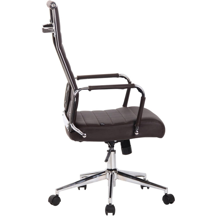 Офісний стілець Kolumbus з штучної шкіри, регульована висота, колір: коричневий