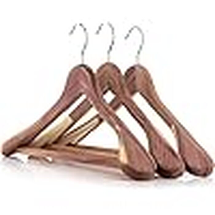 Вішалки для одягу з кедра Hangerworld (10 шт), 45 см, з широкими плечиками для захисту від молі
