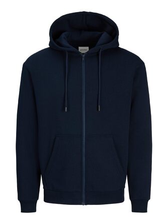 Чоловіча однотонна куртка-худі Jack & Jones темно-синього кольору (Navy Blazer)