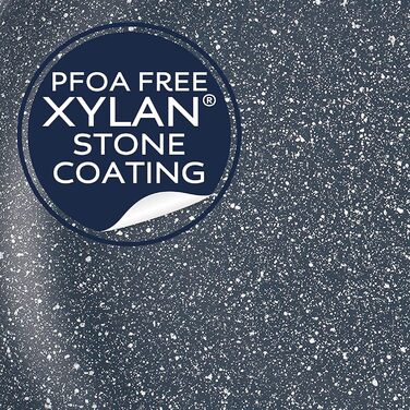 Сковорода Russell Hobbs RH00840EU7 з антипригарним покриттям 20 см, алюміній, індукційна, легке миття, для омлетів, з бакелітовою ручкою, для приготування з меншою кількістю олії, Nightfall Stone