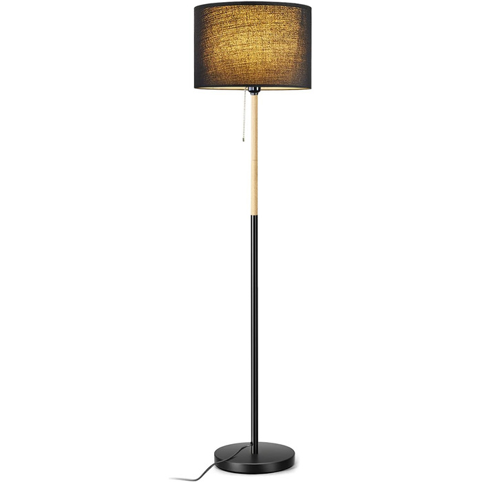 Стійка лампа LALISU LED Vintage, 152 см, чорний колір. Світильник для вітальні, спальні, офісу, готелю. Стиль: ретро, індустріальний, класичний. Патрон E27