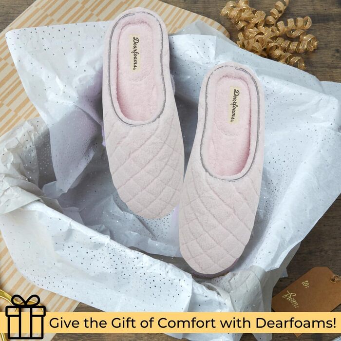 Dearfoams Leslie: жіночі тапочки-клоги з м'якою підошвою та піною з пам'яті, широка посадка, колір Medium Fresh Pink