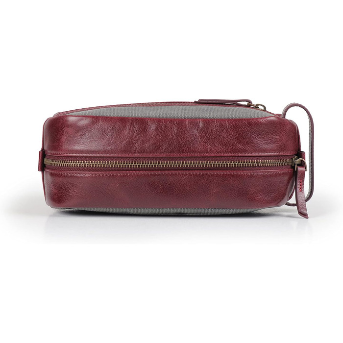 Чоловіча/Жіноча дорожня сумка Londo Echtleder, набір сумок для туалету (Бургунді)