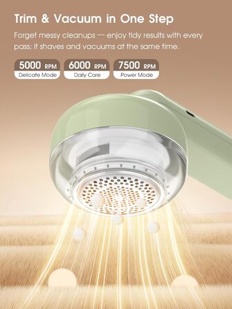 Електричний видалення ворсу COPPA: портативний пристрій для одягу з 6 лезами та 3 швидкостями, з індикатором заряду