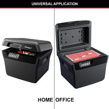 Сейф Master Lock вогнестійкий та водонепроникний з ключем, потрійний захист - від пожежі, води та авіаперевезень, 4.9L, 15.6 x 36.2 x 33 см, з ключем / 4.9L (комбінація / 18.5L)