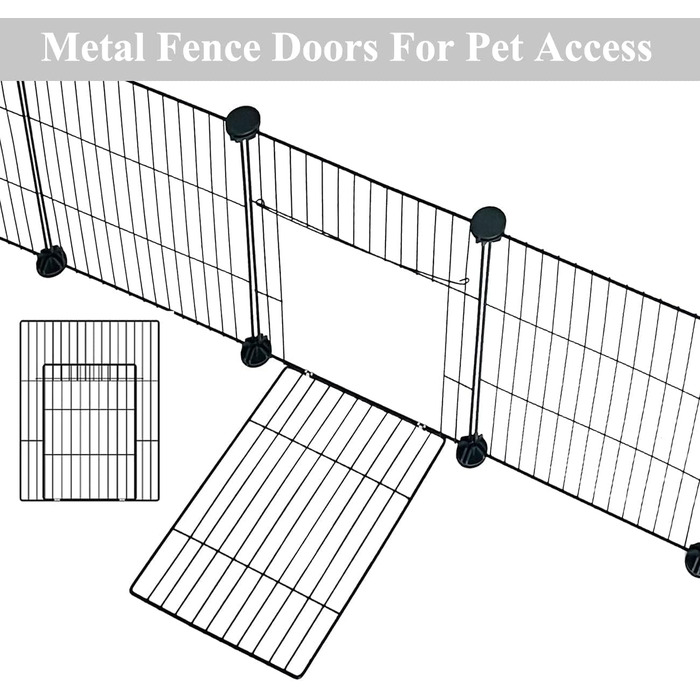 Металевий загін для кроликів LANGXUN, 12 шт. (120x60x38 см)
