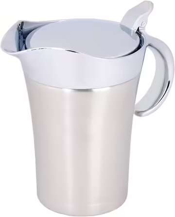 Stainless Steel Thermal Saucepan, Double-Walled Thermal Sauce Pot, Sauce Server with Flip-Top Lid for Dinner Parties (750 ml)