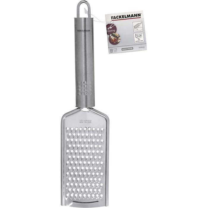 Подрібнювач часнику Fackelmann OVALGRIFF з нержавіючої сталі, ергономічна ручка, сріблястий, 1 шт.