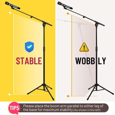 Підставка для мікрофона 2-в-1 з кабелями та сумкою, CY0311 – для вокалу, сцени, конференцій та презентацій