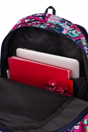 Шкільний багатокамерний рюкзак CoolPack, чорний, багатоколірний, 26 л
