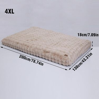 Крісло-лежанка для собак BingoPaw: великі, середні породи, водонепроникне, знімне, нековзне, 90x60x10 см (4XL: 200x130x18 см, Бежевий)