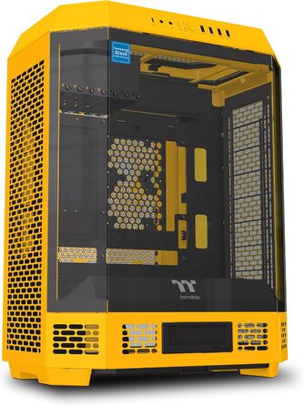 Корпус ПК Thermaltake The Tower 600 ATX з вертикальним дизайном, 3 скляні панелі, 2 вентилятори 140mm, підтримка радіаторів 420/360mm, USB-C, білий (Bumblebee)