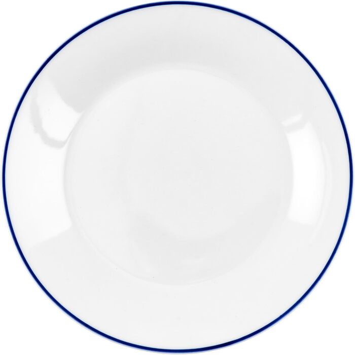 Набір посуду Baroni Home Blue Line (18 предметів) для 6 осіб: тарілки, супові тарілки, десертні тарілки, порцеляна