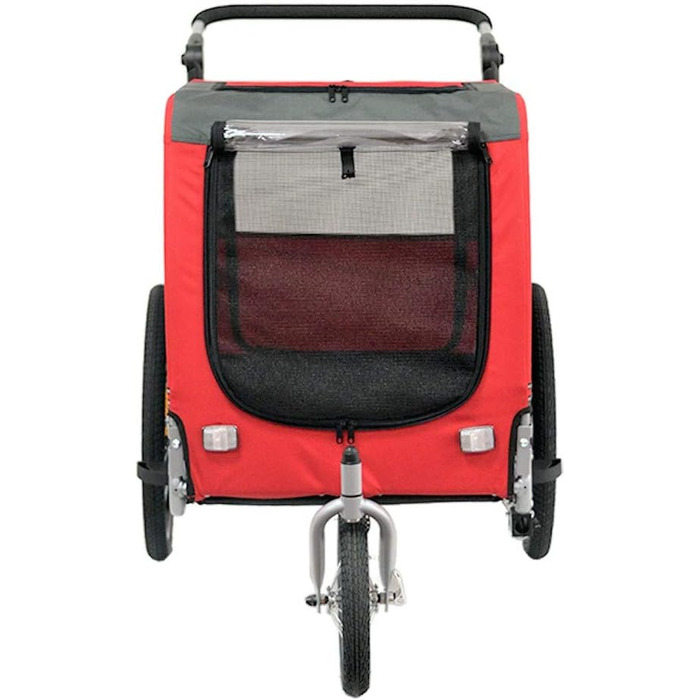 PAPILIOSHOP: Причіп для собак та котів, візок для тварин – 3 розміри, стабільний, комфортний, практичний (червоний)