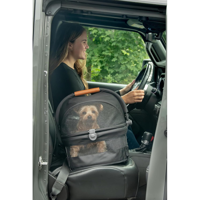 Переноска для тварин Pet Gear View 360: безпечна переноска та автокрісло для собак та котів (15 дюймів, чорний)