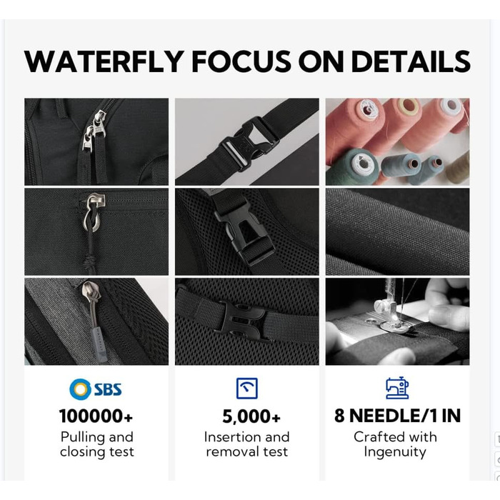 Сумка-месенджер WATERFLY через плече, класична маленька сумка для чоловіків та жінок, чорна