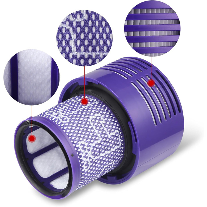 Фільтри для пилососа Dyson V11, V15 (3 шт.) + Щітка для чищення. Оригінал #970013-02