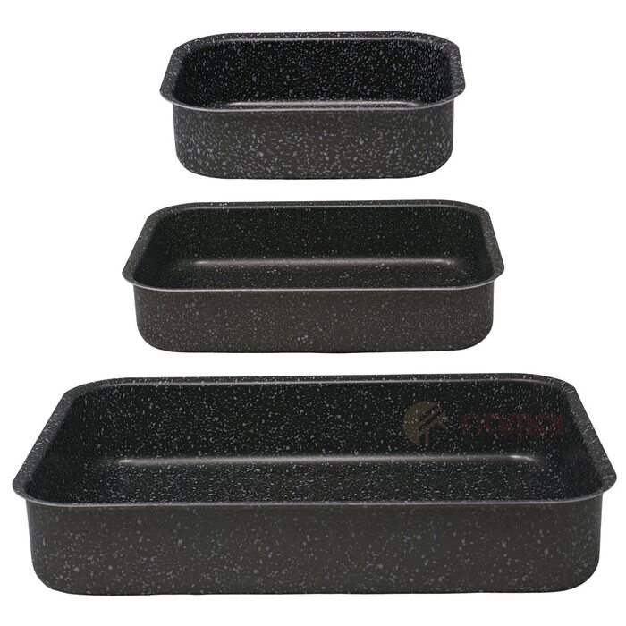 Набір форм для запікання NAMAI (3 шт.) - Алюмінієві форми для лазаньї - Можна мити в посудомийній машині - Зроблено в Італії