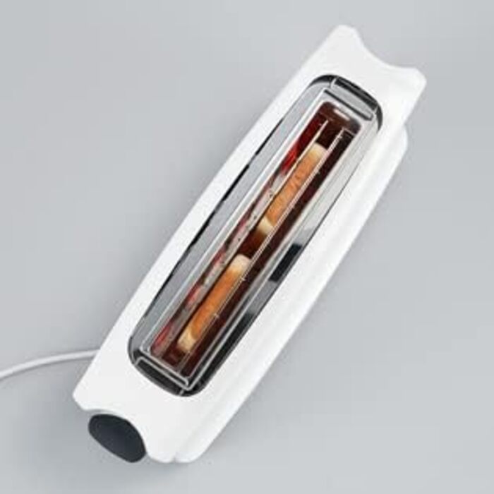 Тостер Severin AT 2232 з підставою для бургерів, 800 Вт, білий/сірий, 2 тости