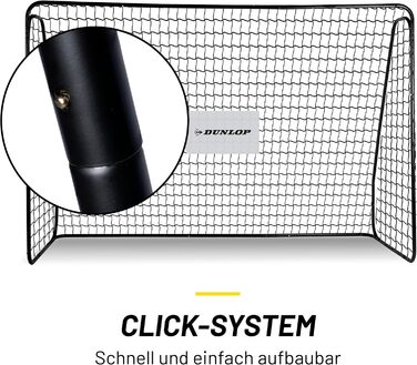 Ворота футбольні Dunlop 240x160x85/120x300x200 см - Металеві, для тренувань, всі вікові групи, просте встановлення (Чорний, 300x205x120 см)