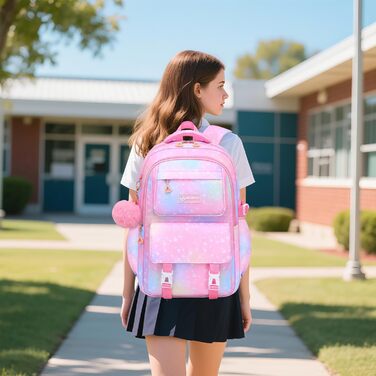 Шкільний рюкзак для дівчинки-підлітка 3 в 1: рюкзак, ланч-бокс, пенал. Підходить для ноутбука 15.6