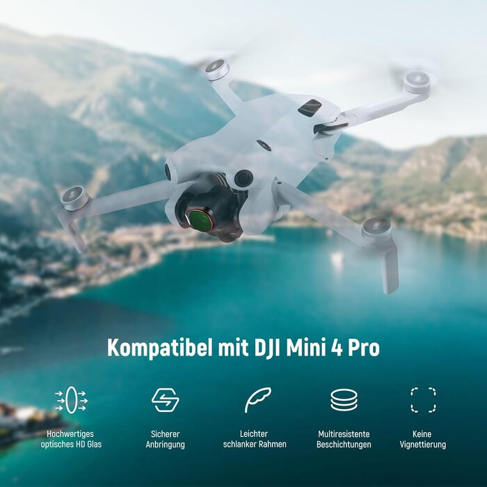 Набір фільтрів ND та CPL NEEWER для DJI Mini 4 Pro: 6 шт. (ND8, ND16, ND32, ND64, ND128, CPL)