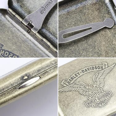 Металеве тютюнотримач на 20 сигарет, вінтажний дизайн, для чоловіків та жінок, з подарунковою коробкою