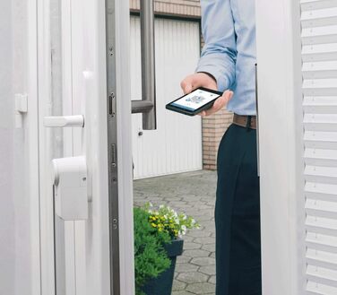 Розумний дверний замок eqiva Bluetooth Smart, білий, 142950A0, 5.6x5.2x11.4 см