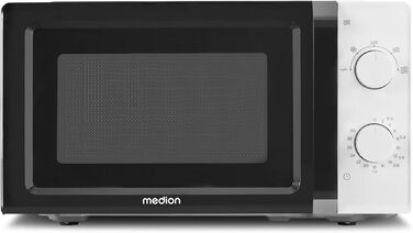 Мікрохвильова піч MEDION MD 11475, 20 літрів, 700 Вт, компактна, з таймером та функцією розморожування