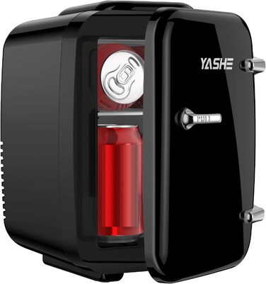 Міні-холодильник YASHE 4L для косметики та напоїв, 220V/12V, термоелектричний, чорний