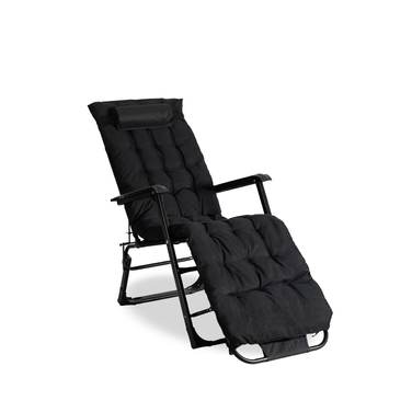 Шезлонг металевий чорний Mebel Elite