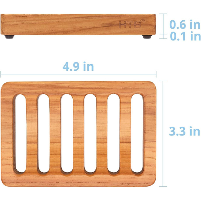 Дзеркальна миска для мила з текового дерева HTB, дизайн 