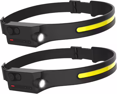 Налобний ліхтар Pristar LED, акумуляторний, 2 шт, USB зарядка, 5 режимів, для бігу та кемпінгу